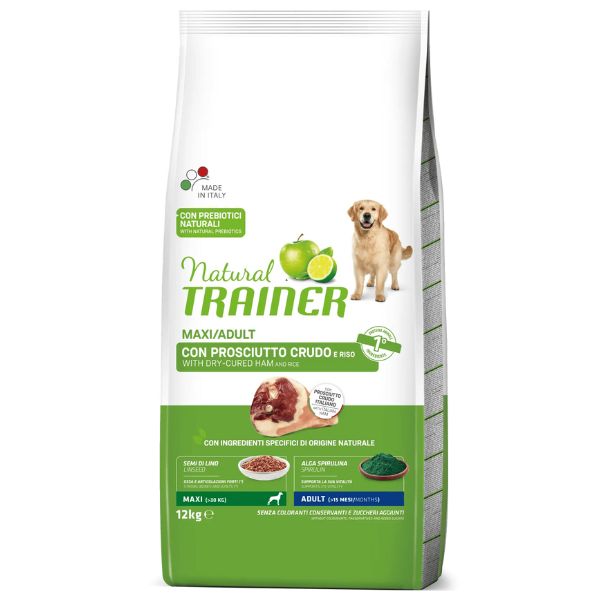 Trainer Natural Dog Maxi Adult Prosciutto Crudo e Riso